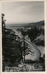 Panoramic point on the Rim Of the World Drive San Bernardino, CA Postcard Postcard Postcard