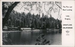 Pier and Boat Landing on Lake Gregory Crestline, CA Postcard Postcard Postcard