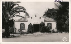 Mission Style Building - Rosicrucian Fellowship Temple Postcard