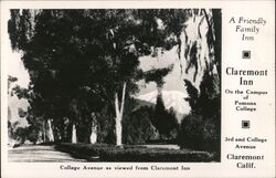 Claremont Inn California Postcard Postcard Postcard