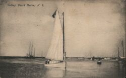 Sailing, Beach Haven, NJ Postcard