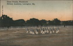 Dress Parade, Wentworth Military Academy Lexington, MO Postcard Postcard Postcard