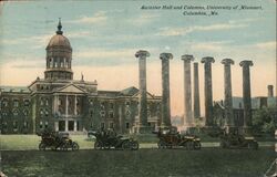 Switzer Hall and Columns, University of Missouri Postcard