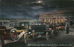 Moonlight Night at the Cliff House Postcard