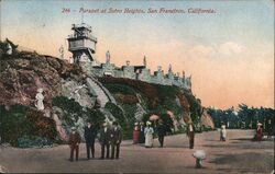 Parapet at Sutro Heights, San Francisco Postcard