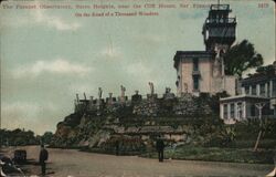 Parapet Observatory, Sutro Heights, near Cliff House San Francisco, CA Postcard Postcard Postcard