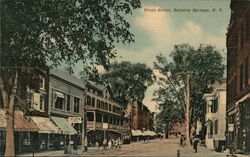 Front Street, Ballston Springs Postcard