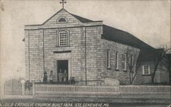 Old Catholic Church, Ste. Genevieve Missouri Postcard Postcard Postcard