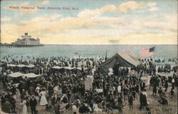 Beach Hospital Tent, Atlantic City New Jersey Postcard Postcard Postcard