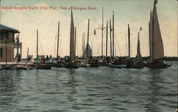 Island Heights Yacht Club Pier: Day of Morgan Race Postcard