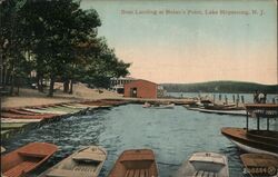 Boat Landing at Nolan's Point, Lake Hopatcong Postcard