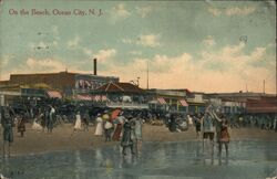 On the Beach, Ocean City, NJ Postcard