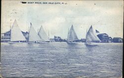 Boat Race, Sea Isle City, NJ Postcard