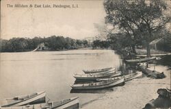 The Milldam & East Lake, Patchogue, L.I. Postcard