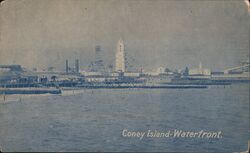 Coney Island Waterfront Postcard