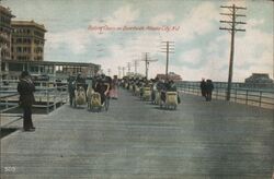 Rolling Chairs on Boardwalk, Atlantic City Postcard