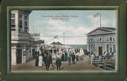 Boardwalk above Moorlyn Terrace, Ocean City Postcard