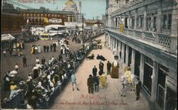 A Free Show in Front of the Million Dollar Pier Atlantic City, NJ Postcard Postcard Postcard