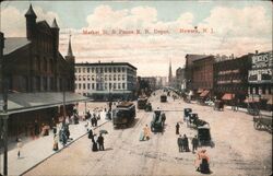 Market St. & Penna. R.R. Depot, Newark Postcard