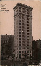 Firemen's Building, Newark NJ Postcard