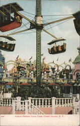 Aerial Swings, Luna Park Postcard