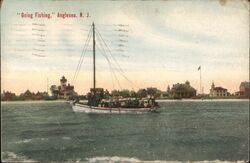 Going Fishing, Anglesea, New Jersey Postcard