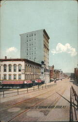 Genesee St. Looking North, Utica Postcard