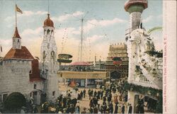 Circle swing, Luna Park Postcard