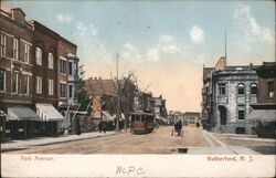 Park Avenue, Rutherford NJ Postcard