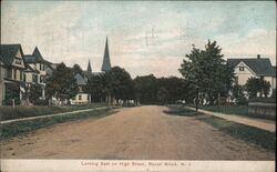 Looking East on High Street, Bound Brook Postcard