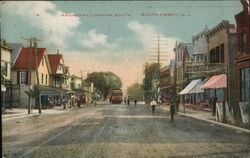 Broadway Looking South, South Amboy NJ New Jersey Postcard Postcard Postcard