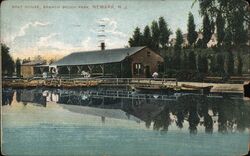 Boat House, Branch Brook Park Postcard