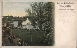 Lake and Electric Fountain, Willow Grove Park Pennsylvania Postcard Postcard Postcard