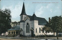 Baptist Church and Parsonage, Colton California Postcard Postcard Postcard