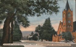 Looking North on E Street from Lugo Park San Bernardino, CA Postcard Postcard Postcard