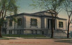 Carnegie Library, Iowa City, Iowa Postcard