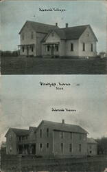 Oswego College and Stewart Home, Oswego, Kansas Postcard