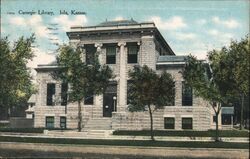 Carnegie Library, Iola, Kansas Postcard Postcard Postcard