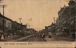 Main Street, Hutchinson, Kansas Postcard