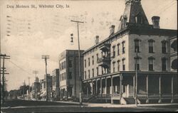 Des Moines St., Webster City, IA Iowa Postcard Postcard Postcard