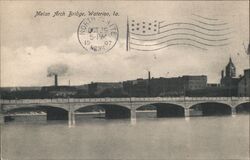 Melan Arch Bridge, Waterloo Iowa Postcard