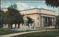 Pioneer Park Municipal Auditorium, San Bernardino California Postcard Postcard Postcard