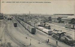 Santa Fe Shops and Yard, San Bernardino Postcard