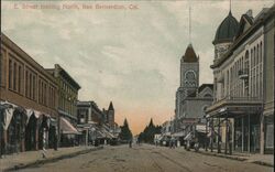 E. Street Looking North, San Bernardino California Postcard Postcard Postcard