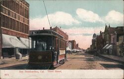 Third Street, San Bernardino California Postcard Postcard Postcard