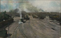 Santa Fe Yards and Shops, San Bernardino California Postcard Postcard Postcard