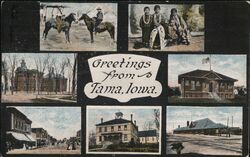 Greetings from Tama, Iowa Postcard