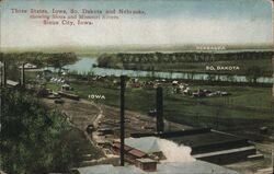 Three States, Iowa, South Dakota and Nebraska Sioux City, IA Postcard Postcard Postcard