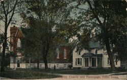 Baptist Church and Parsonage, Pella Iowa Postcard Postcard Postcard