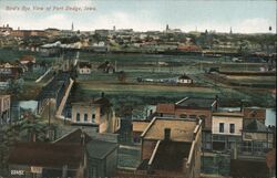 Bird's Eye View of Fort Dodge, Iowa Postcard